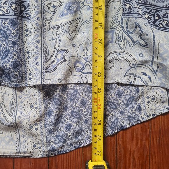 Joie Silk Sleeveless Blouse, Blue White, sz Small - Picture 8 of 10